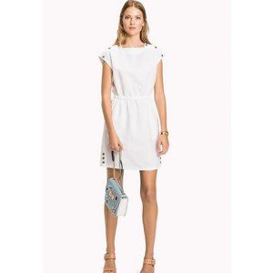 Tommy Hilfiger dámské bílé šaty Maia - L (100)